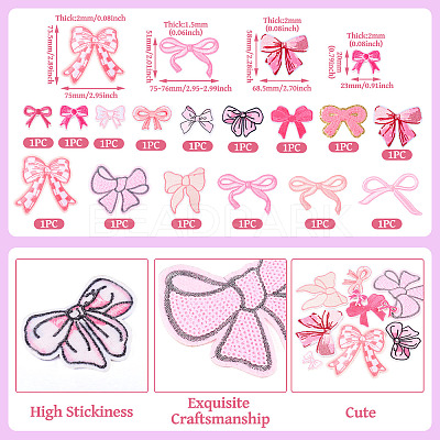 15Pcs 15 Styles Computerized Embroidery Cloth Patches PATC-TA0001-12-1