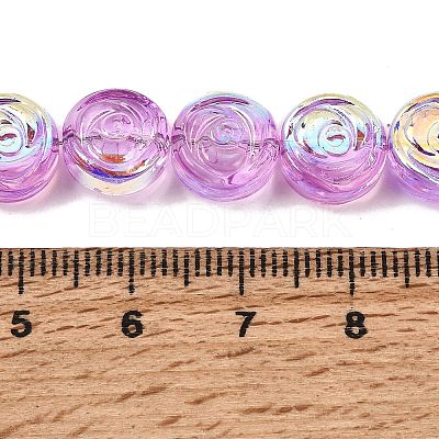 Electroplate Baking Paint Transparent Glass Beads Strands GL-CBA2ED2-05C-1