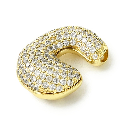 Rack Plating Brass Cubic Zirconia Pendants KK-S378-02G-C-1