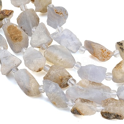 Raw Rough Natural Blue Lace Agate Beads Strands GG-CBA0B77-A04-01-1