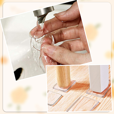 8 Sheets 2 Styles Transparent Plastic Anti-Collision Bumper Guard AJEW-SP0004-13-1