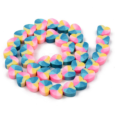 Handmade Polymer Clay Beads Strands CLAY-N008-002D-1