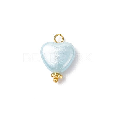 Opaque Acrylic Heart Pendants PALLOY-JF04283-02-1