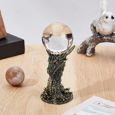 Resin Crystal Ball Holders ODIS-WH0038-228B-1