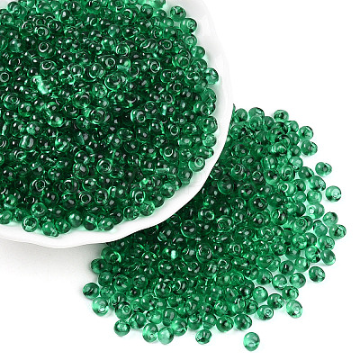 3/0 Baking Paint Glass Fringe Seed Beads SEED-A034-04I-1