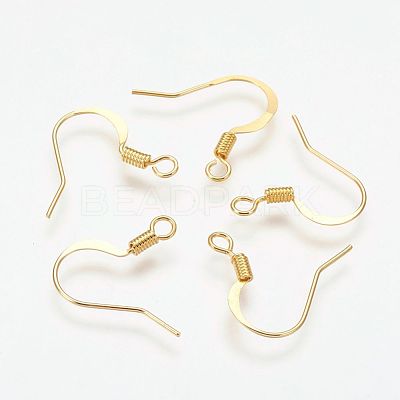 Brass French Earring Hooks KK-Q366-G-NF-1