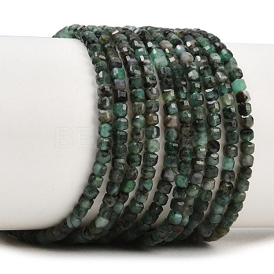 Natural Emerald Beads Strands G-B175-C05-2x2mm-1