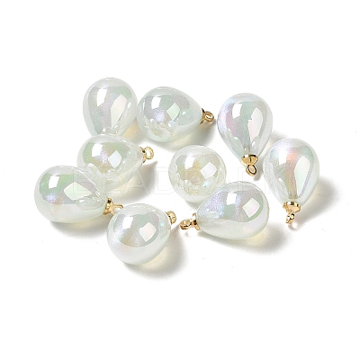 8Pcs UV Plating Acrylic Pendants FIND-YW0002-04F-1