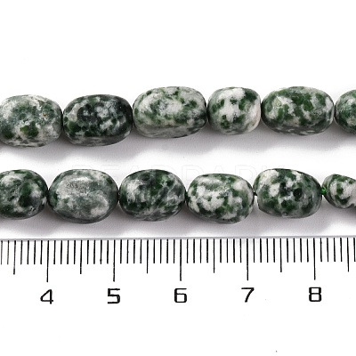 Natural Green Spot Jasper Beads Strands G-G146-A26-01-1