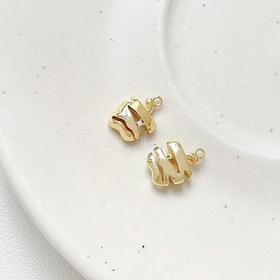 Brass Rhinestone Pendants KK-D003-02G-1