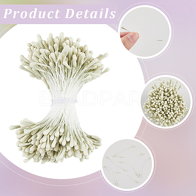 Gypsum with Cotton Cord Artificial Flower Core LS-DIY-WH20007-36A-07-1