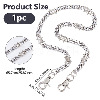 1Pc Stainless Steel Barbed Wire Trousers Chains AJEW-DC0002-18-1
