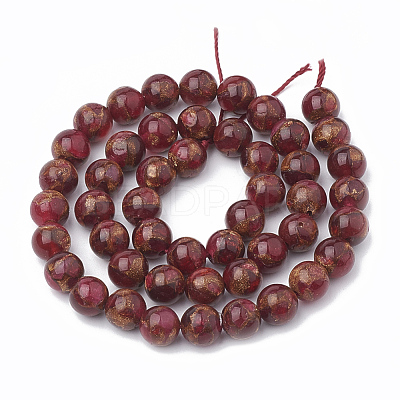Natural Chalcedony Beads Strands G-S333-6mm-014D-1