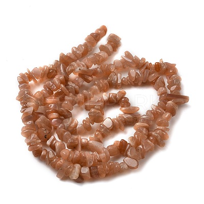 Natural Sunstone Chip Bead Strands G-M205-67-1