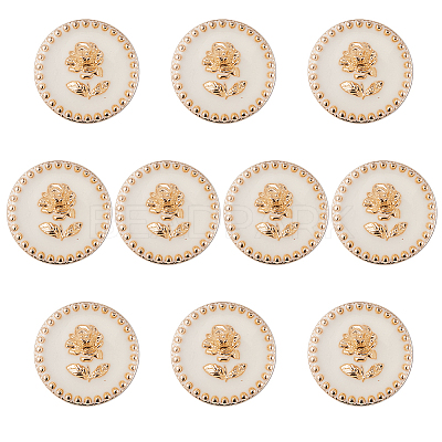 10Pcs Alloy Enamel Buttons BUTT-GF0001-31-1