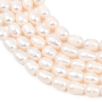Natural Cultured Freshwater Pearl Beads Strands PEAR-D003-01D-06-1