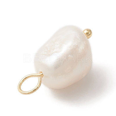 Natural Freshwater Pearl Pendants PALLOY-JF02153-01-1