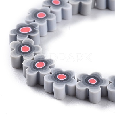 Handmade Flower Polymer Clay Beads Strands CLAY-M003-07G-1