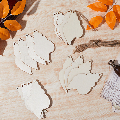 Animal Theme Unfinished Blank Wooden Pendants Set for Painting Arts WOOD-WH0124-26G-1