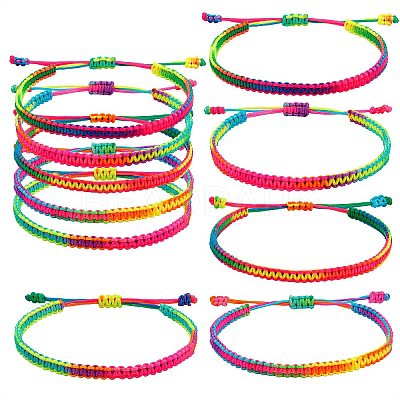 Braided Nylon Thread Cord Bracelets BJEW-SW00049-01-1