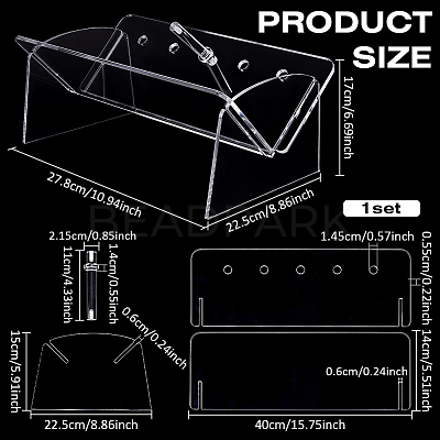 Acrylic Book Display Case ODIS-WH0030-167-1