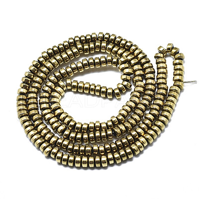 Electroplate Non-magnetic Synthetic Hematite Beads Strands X-G-S352-43-A01-1