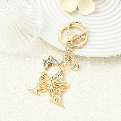 Alloy Rhinestone & Iron Keychain KEYC-YW00279-06-1