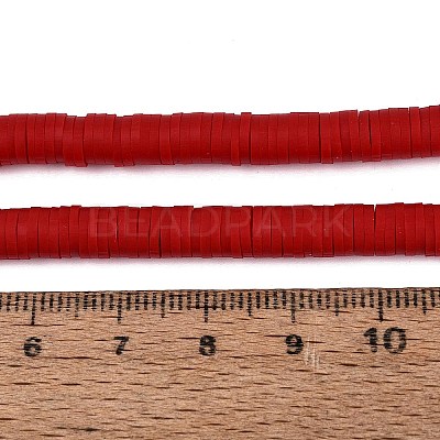Handmade Polymer Clay Beads Strands CLAY-R089-6mm-036-1