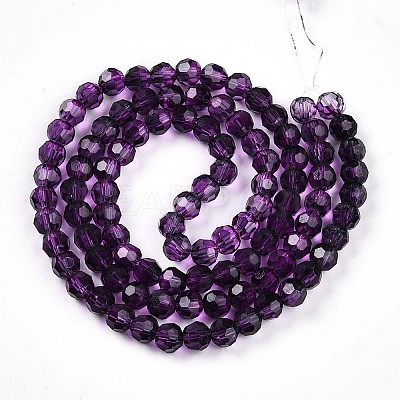 Baking Paint Transparent Glass Beads X1-DGLA-A035-T6mm-A09-1