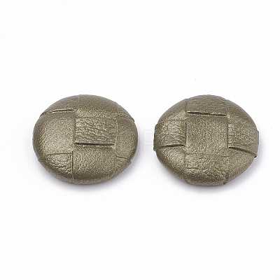Imitation Leather Covered Cabochons WOVE-N006-02C-1