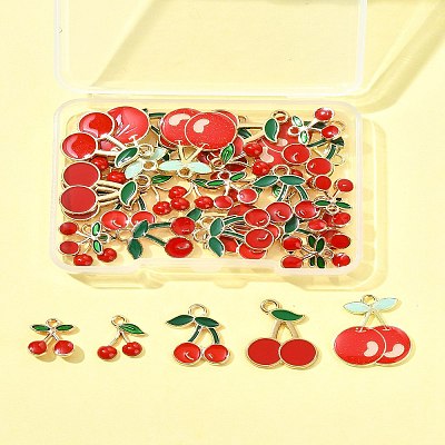 38Pcs Alloy Enamel Pendants ENAM-FS0002-71-1