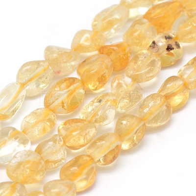 Natural Citrine Beads Strands G-P331-03A-1