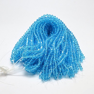 Transparent Glass Beads Strands EGLA-A039-T6mm-D19-1