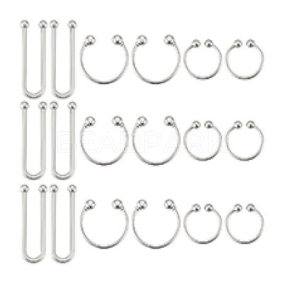 18Pcs 3 Styles U Shape Alloy Bikini Clips Buckles AJEW-PH0006-72-1