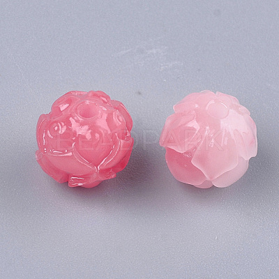 Synthetic Coral Carve Beads CORA-S027-33A-1
