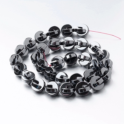 Non-magnetic Synthetic Hematite Beads Strands G-P341-26-10x3mm-1