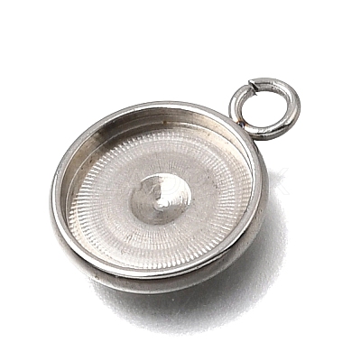 304 Stainless Steel Pendant Cabochon Settings STAS-F365-02D-P-1