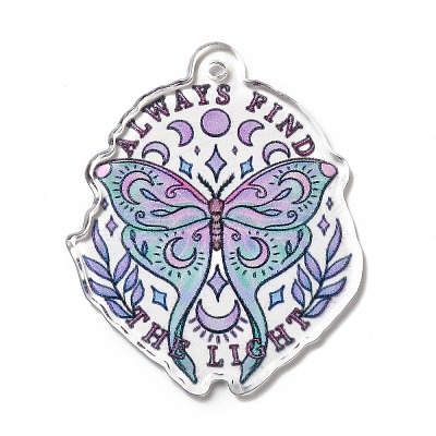 Halloween Printed Acrylic Pendants MACR-G059-04I-1