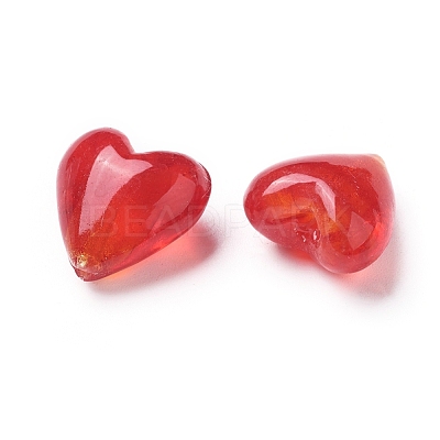 Handmade Gold Foil Glass Beads FOIL-R050-20x13mm-1-1
