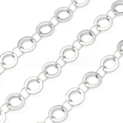 304 Stainless Steel Ring Link Chains CHS-G044-05P-07-1