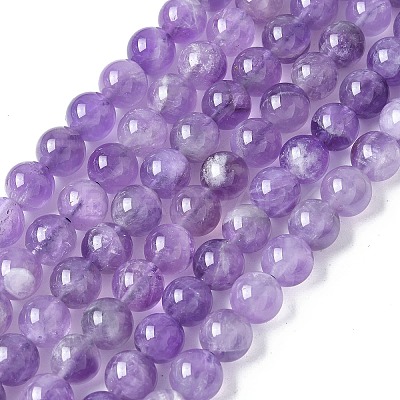 Natural Amethyst Beads Strands X-G-M445-8MM-01A-1