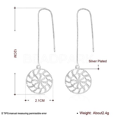 Trendy Brass Threader Earrings EJEW-BB21073-1