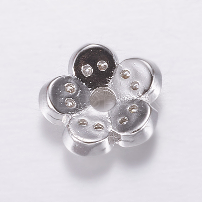 Brass Micro Pave Cubic Zirconia Bead Cap ZIRC-G122-50P-RS-1