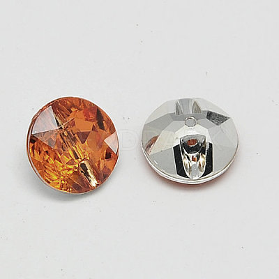 Taiwan Acrylic Rhinestone Buttons BUTT-F020-28mm-37-1