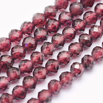Natural Garnet Beads Strands G-O166-13C-3mm-1