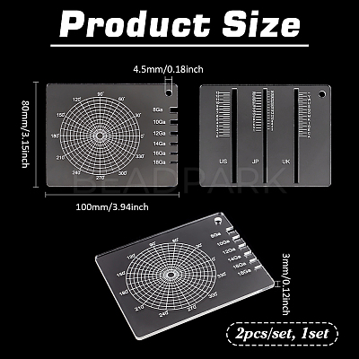 1 Set Acrylic Finger Ring Measuring Tools TOOL-BC0003-16-1