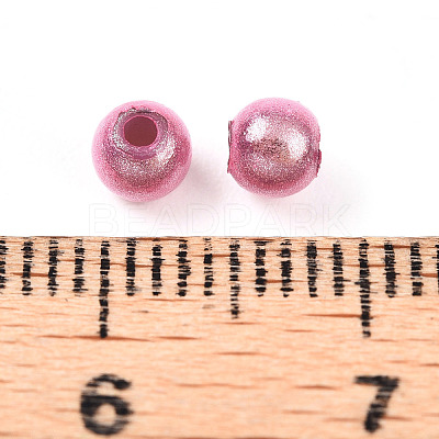 Spray Painted Acrylic Beads MACR-Q154-4mm-05-1
