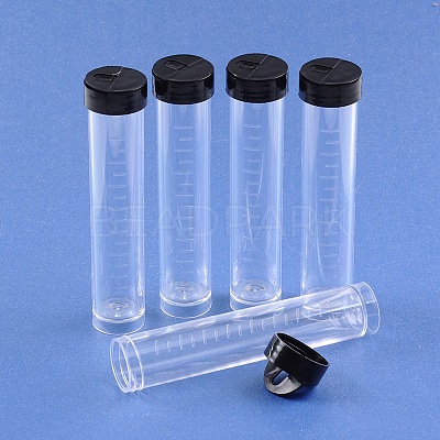 Clear Plastic Tube With A Black Lid C045Y-1