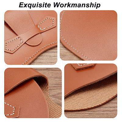 AHADEMAKER 4Pcs 4 Colors Imitation Leather Glasses Cases AJEW-GA0005-46-1