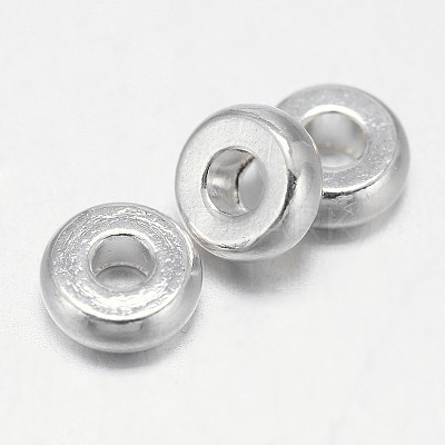 Flat Round Brass Spacer Beads LS-KK-E738-65C-S-1